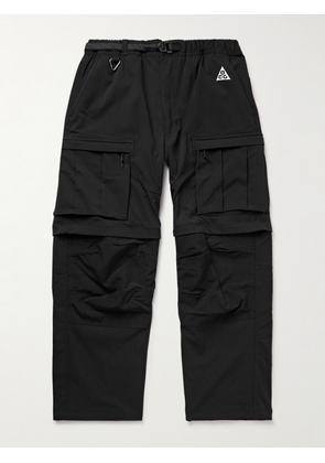 Nike - ACG Smith Summit Straight-Leg Convertible Shell Cargo Trousers - Men - Black - XS