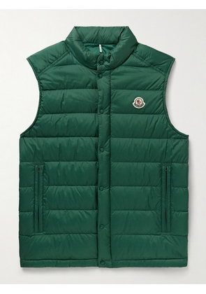 Moncler - Barthe Logo-Appliquéd Quilted Nylon Down Gilet - Men - Green - 1
