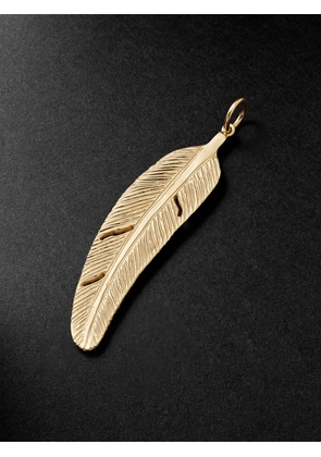Jacquie Aiche - Large Feather 14-Karat Gold Charm - Men - Gold