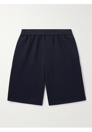 The Row - Eston Wide-Leg Cotton-Jersey Shorts - Men - Blue - S