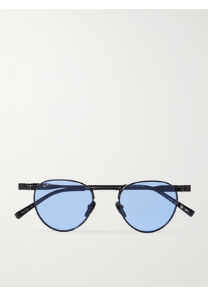 Gucci - Round-Frame Enamelled Metal Sunglasses - Men - Black