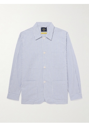 Portuguese Flannel - Striped Cotton-Seersucker Overshirt - Men - Blue - XS