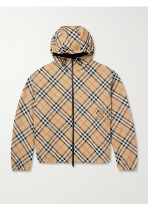 Burberry - Reversible Checked Twill and Shell Hooded Jacket - Men - Brown - XS
