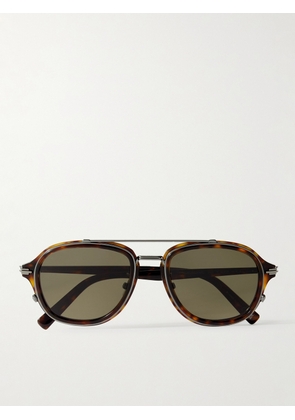 Dior Eyewear - DiorBlacksuit A4U Aviator-Style Tortoiseshell Acetate and Silver-Tone Sunglasses - Men - Tortoiseshell