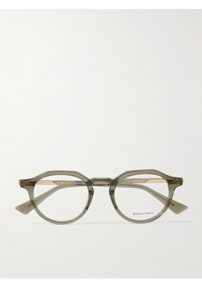 Bottega Veneta - Forte Round-Frame Recycled-Acetate Optical Glasses - Men - Gray