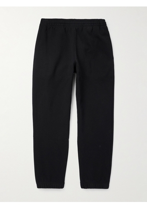Burberry - Tapered Logo-Appliquéd Cotton-Jersey Sweatpants - Men - Black - XS