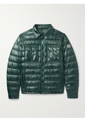 Moncler - Chambly Logo-Appliquéd Quilted Shell Down Jacket - Men - Green - 1