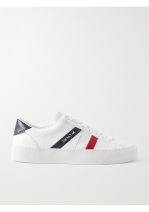 Moncler - Monaco M Striped Leather Sneakers - Men - White - EU 40