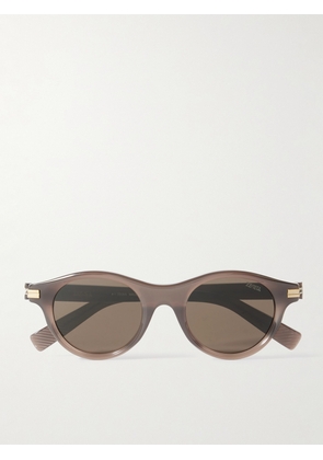 Zegna - Round-Frame Acetate Sunglasses - Men - Brown
