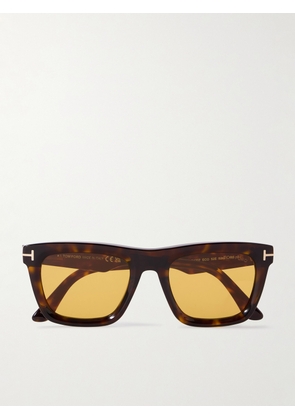 TOM FORD - Lelio Square-Frame Tortoiseshell Acetate Sunglasses - Men - Brown