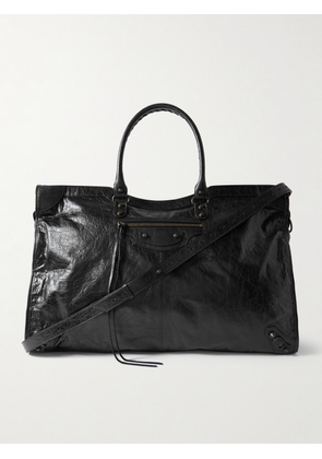 Balenciaga - Le City Travel Arena Textured-Leather Tote Bag - Men - Black