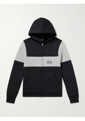 Balenciaga - Logo-Embroidered Colour-Block Cotton-Jersey Hoodie - Men - Gray - M