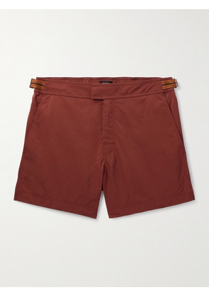 Zegna - Rio Straight-Leg Mid-Length Swim Shorts - Men - Red - S