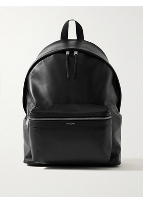 SAINT LAURENT - City Leather Backpack - Men - Black