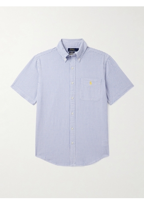 Polo Ralph Lauren - Button-Down Collar Striped Cotton-Seersucker Shirt - Men - Blue - XS