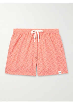 Altea - Straight-Leg Printed Swim Shorts - Men - Orange - S