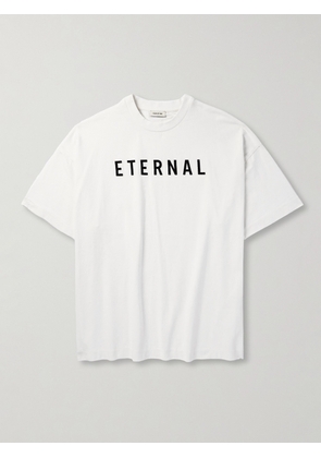 Fear of God - Eternal Oversized Logo-Detailed Cotton-Jersey T-Shirt - Men - White - XS