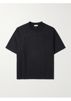 Fear of God - Eternal Oversized Logo-Detailed Cotton-Jersey T-Shirt - Men - Black - XS