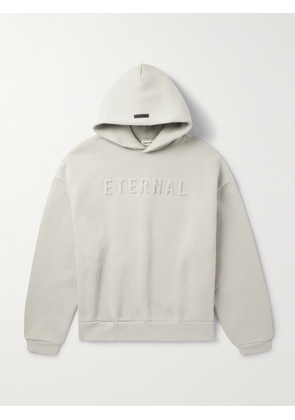Fear of God - Eternal Logo-Embossed Cotton-Blend Jersey Hoodie - Men - Gray - XS