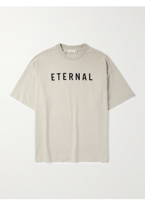 Fear of God - Eternal Oversized Logo-Detailed Cotton-Jersey T-Shirt - Men - Gray - XS