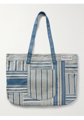 RRL - Naval Patchwork Striped Denim Tote Bag - Men - Blue