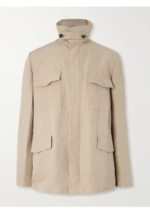 Loro Piana - Linen and Silk-Blend Field Jacket - Men - Neutrals - IT 46
