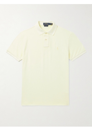 Polo Ralph Lauren - Slim-Fit Logo-Embroidered Cotton-Piqué Polo Shirt - Men - Yellow - XS