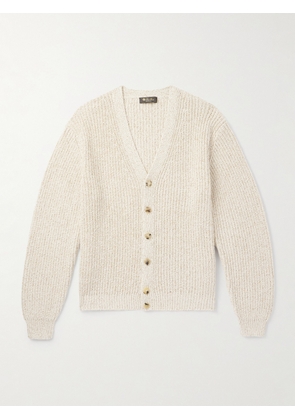 Loro Piana - Meina Ribbed Cotton Cardigan - Men - Neutrals - IT 46