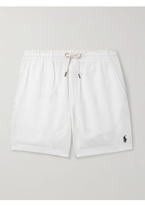 Polo Ralph Lauren - Prepster Straight-Leg Logo-Embroidered Linen Drawstring Shorts - Men - White - XS