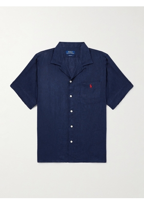 Polo Ralph Lauren - Convertible-Collar Logo-Embroidered Linen Shirt - Men - Blue - XS