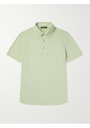 Loro Piana - Cotton-Piqué Polo Shirt - Men - Green - S