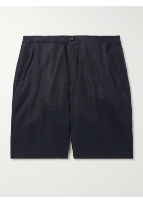 Loro Piana - Straight-Leg Linen Shorts - Men - Blue - XS