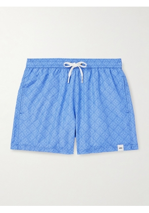 Altea - Straight-Leg Printed Swim Shorts - Men - Blue - S