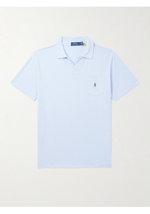 Polo Ralph Lauren - Logo-Embroidered Cotton and Linen-Blend Jersey Polo Shirt - Men - Blue - XS