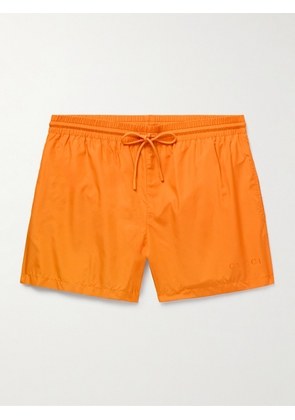 Gucci - Slim-Fit Short-Length Swim Shorts - Men - Orange - IT 46