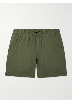 Polo Ralph Lauren - Prepster Slim-Fit Straight-Leg Linen Drawstring Shorts - Men - Green - XS