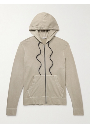 James Perse - Cotton-Jersey Zip-Up Hoodie - Men - Neutrals - 1