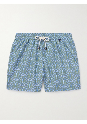 Rubinacci - Straight-Leg Mid-Length Printed Swim Shorts - Men - Green - IT 46