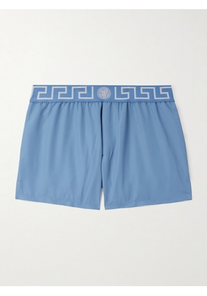 Versace - Straight-Leg Short-Length Swim Shorts - Men - Blue - 3