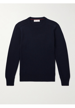 Brunello Cucinelli - Slim-Fit Cashmere Sweater - Men - Blue - IT 46