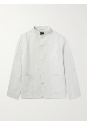 Favourbrook - Artist Nehru-Collar Linen Jacket - Men - Gray - UK/US 38