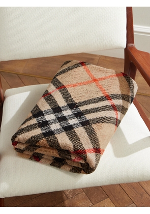 Burberry - Checked Cotton-Terry Jacquard Towel - Men - Brown
