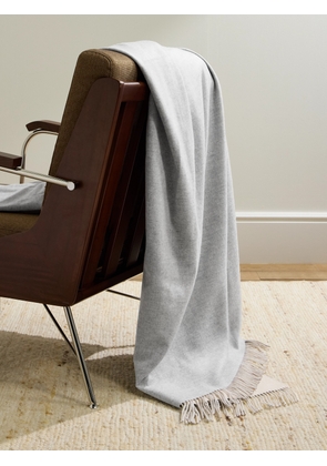 Brunello Cucinelli - Fringed Cashmere and Silk-Blend Throw - Men - Gray