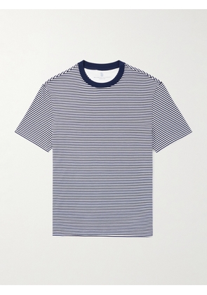 Brunello Cucinelli - Slim-Fit Striped Cotton-Jersey T-Shirt - Men - Blue - S