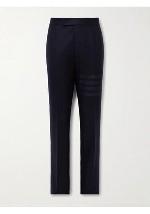 Thom Browne - Slim-Fit Straight-Leg Striped Wool and Cashmere-Blend Flannel Suit Trousers - Men - Blue - 1