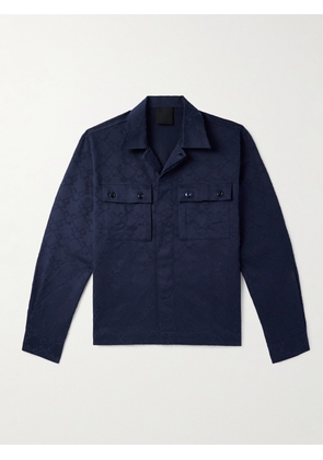 Givenchy - Cotton-Twill Jacquard Shirt - Men - Blue - EU 38