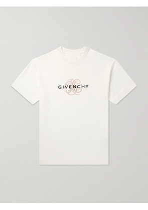 Givenchy - Logo-Print Cotton-Jersey T-Shirt - Men - Neutrals - XS