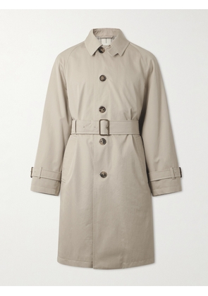 Burberry - Belted Cotton-Gabardine Trench Coat - Men - Gray - IT 46
