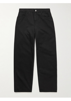 Burberry - Straight-Leg Cotton-Twill Trousers - Men - Black - IT 46