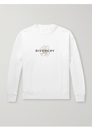 Givenchy - Logo-Print Cotton-Jersey Sweatshirt - Men - Neutrals - XS